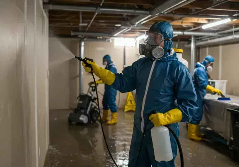 Basement Sanitization and Antimicrobial Treatment process in Clare, MI